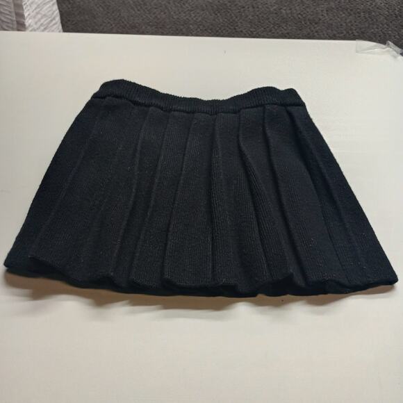 Girls Black Toddler Pleated Knit Skirt 3T School Uniform Style - Picture 1 of 6